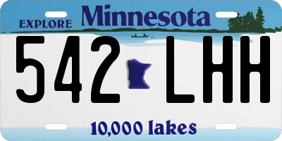 MN license plate 542LHH