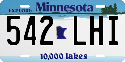 MN license plate 542LHI
