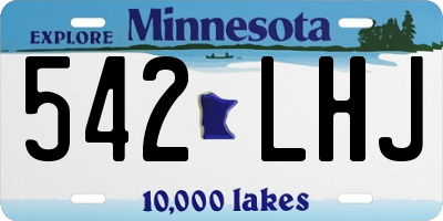MN license plate 542LHJ