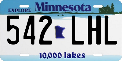 MN license plate 542LHL
