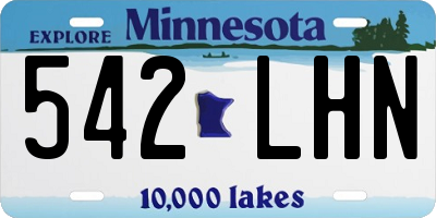 MN license plate 542LHN