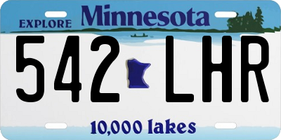 MN license plate 542LHR