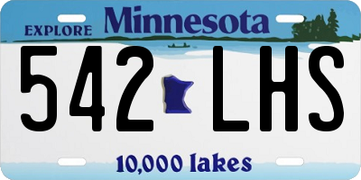 MN license plate 542LHS