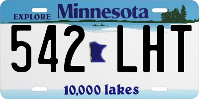 MN license plate 542LHT