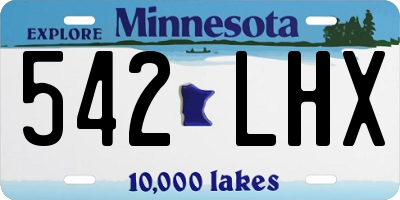MN license plate 542LHX