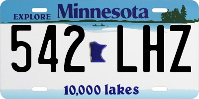 MN license plate 542LHZ