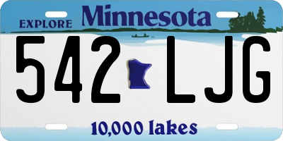 MN license plate 542LJG
