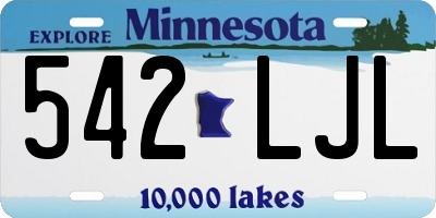 MN license plate 542LJL