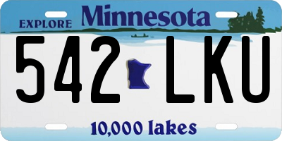 MN license plate 542LKU