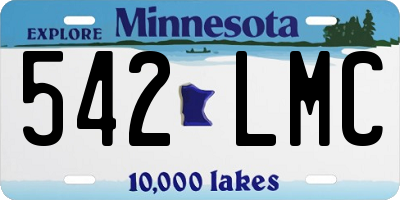 MN license plate 542LMC