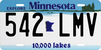 MN license plate 542LMV