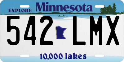 MN license plate 542LMX