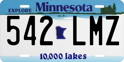 MN license plate 542LMZ