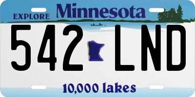 MN license plate 542LND