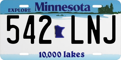 MN license plate 542LNJ