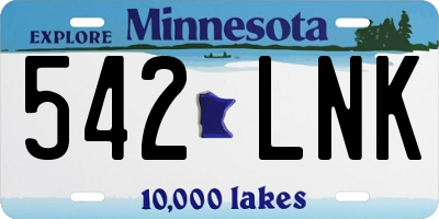 MN license plate 542LNK