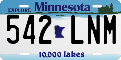 MN license plate 542LNM