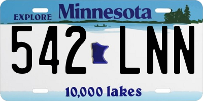 MN license plate 542LNN