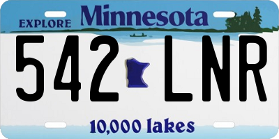 MN license plate 542LNR
