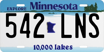 MN license plate 542LNS