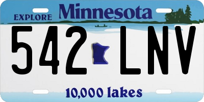 MN license plate 542LNV