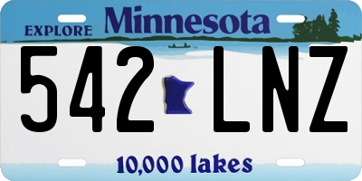 MN license plate 542LNZ