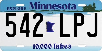 MN license plate 542LPJ