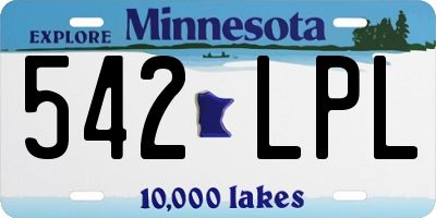 MN license plate 542LPL