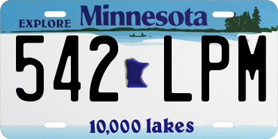 MN license plate 542LPM