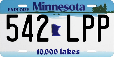MN license plate 542LPP