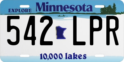 MN license plate 542LPR