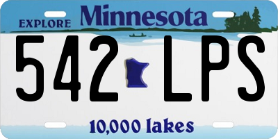 MN license plate 542LPS
