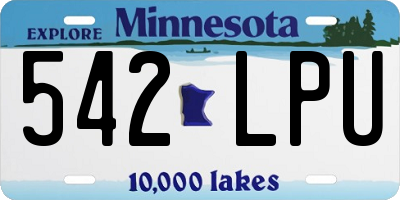 MN license plate 542LPU
