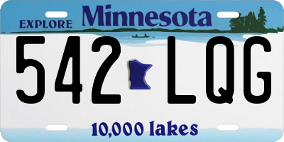 MN license plate 542LQG
