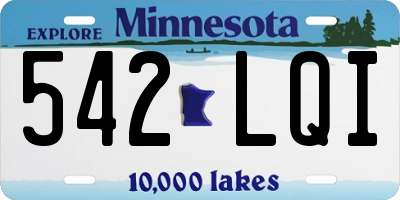 MN license plate 542LQI