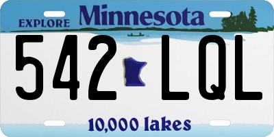 MN license plate 542LQL