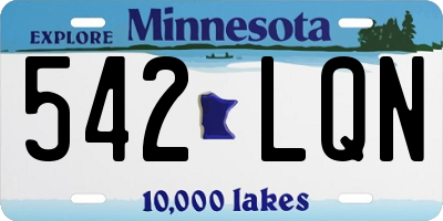 MN license plate 542LQN