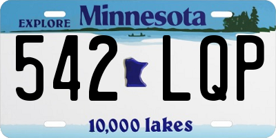 MN license plate 542LQP