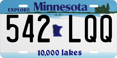 MN license plate 542LQQ