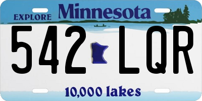 MN license plate 542LQR
