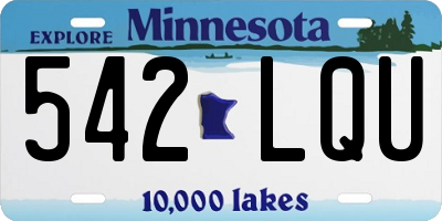 MN license plate 542LQU