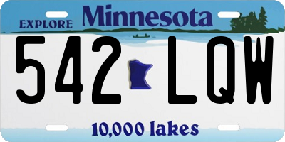 MN license plate 542LQW