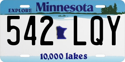 MN license plate 542LQY