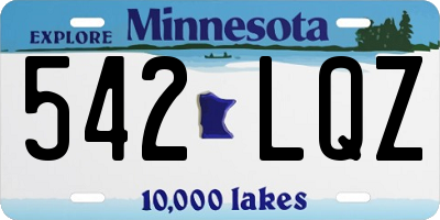 MN license plate 542LQZ