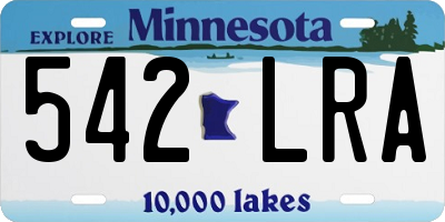 MN license plate 542LRA