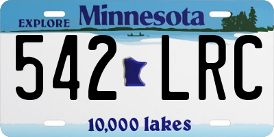 MN license plate 542LRC