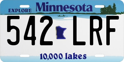 MN license plate 542LRF