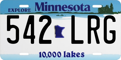 MN license plate 542LRG