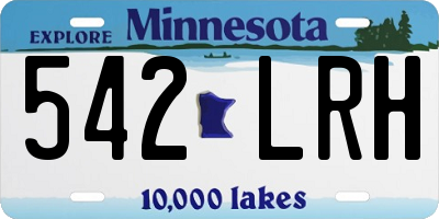 MN license plate 542LRH