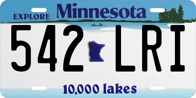 MN license plate 542LRI